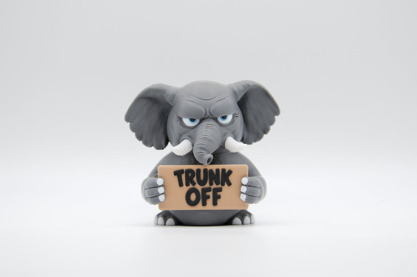 Elephant AWA sign reading Trunk Off