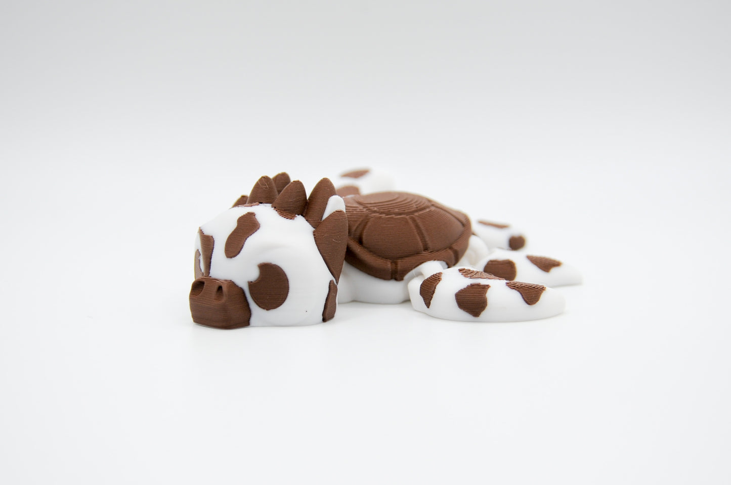Brown cow turtle 3D printed figure