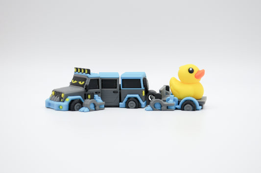 Alternate view of blue Jeep Dragon 3D printed figure