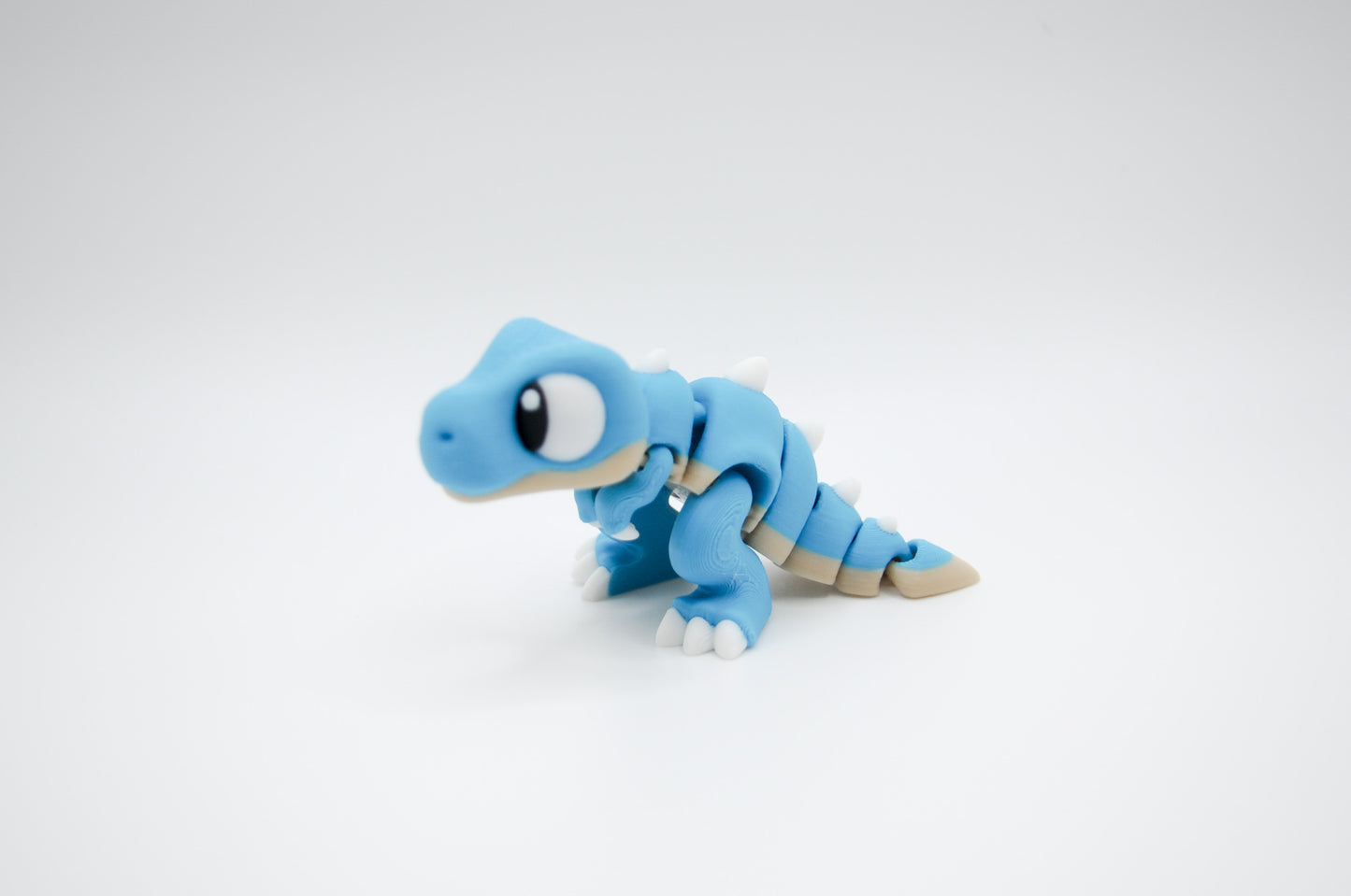 Mini T-Rex blue 3D printed figure