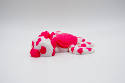 Pink cow turtle 3D printed figure