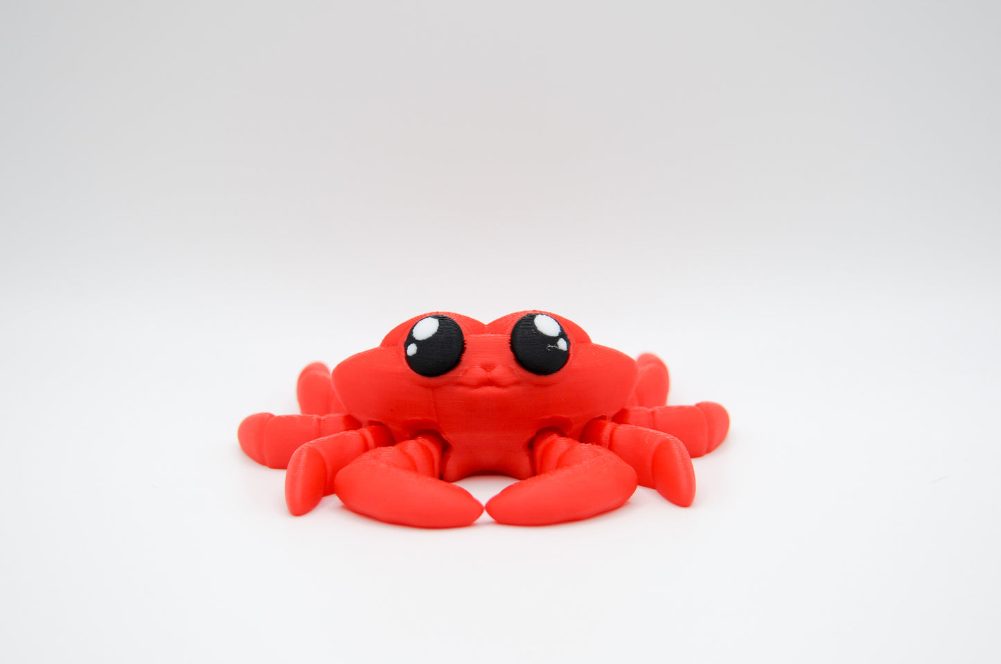 Red articulated crab 3D printed figure