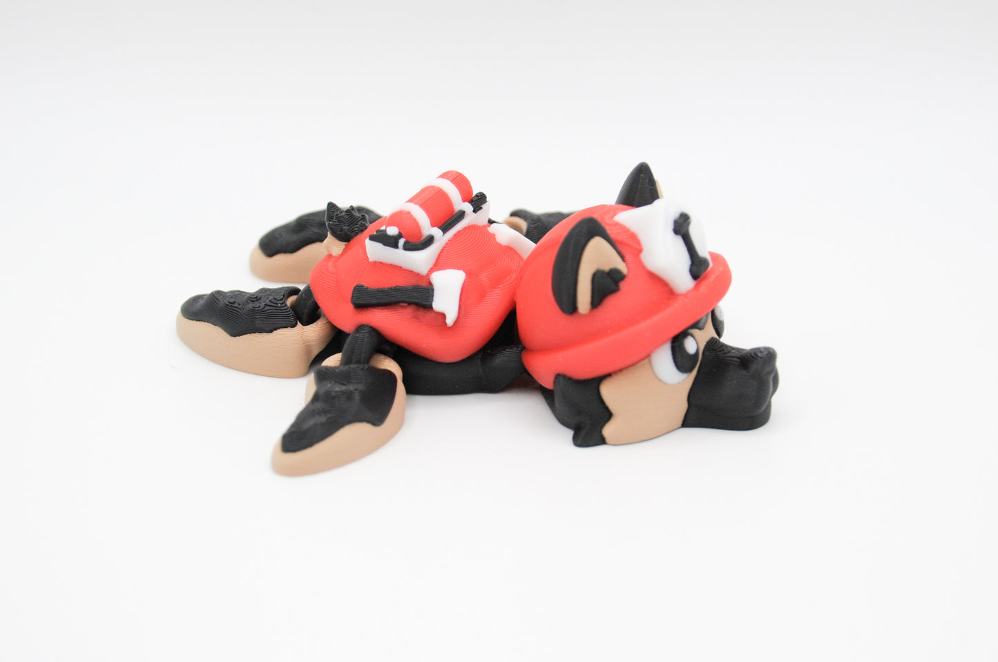 Red and black scorpion 3D printed figure