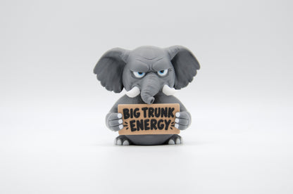 Elephant AWA sign reading Big Trunk Energy