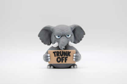 Elephant AWA sign reading Trunk Off
