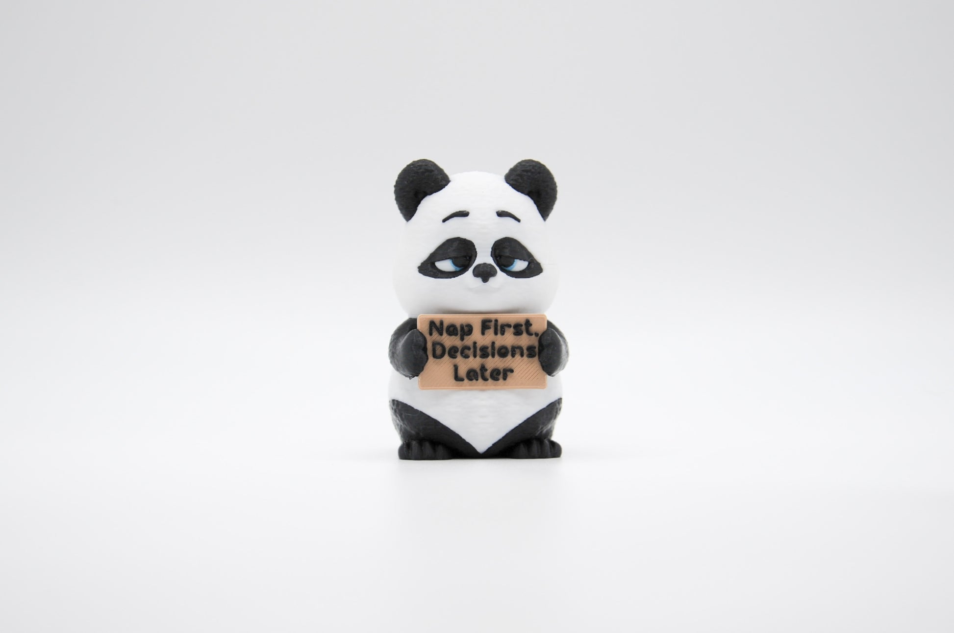 Panda AWA sign reading Nap First Obligation Later