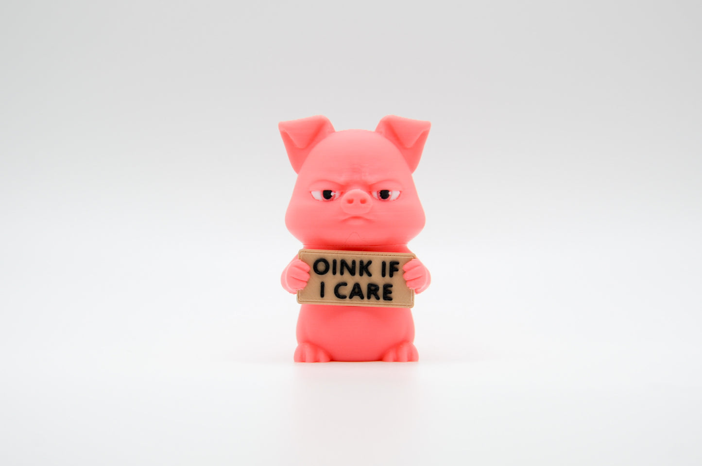 Pig AWA sign reading Oink If I Care
