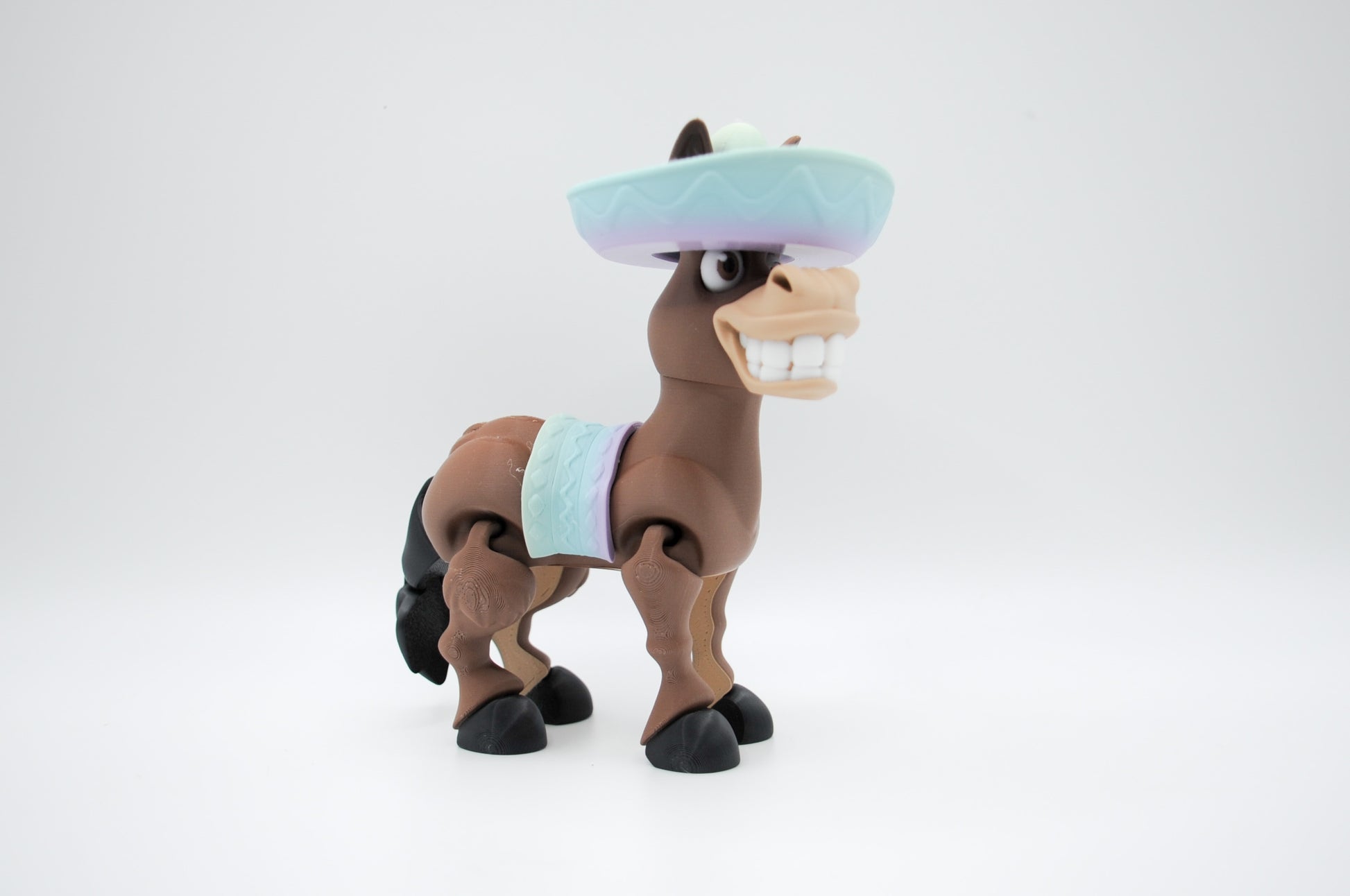 Cowboy horse articulated 3D printed figure