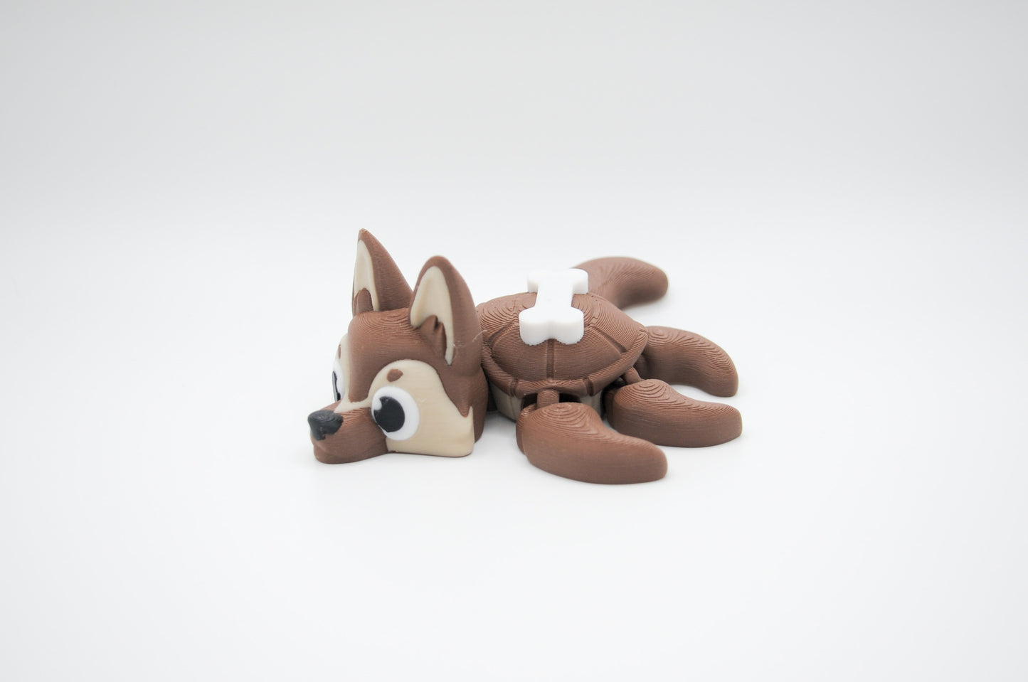 German Shepherd hybrid turtle 3D printed figure