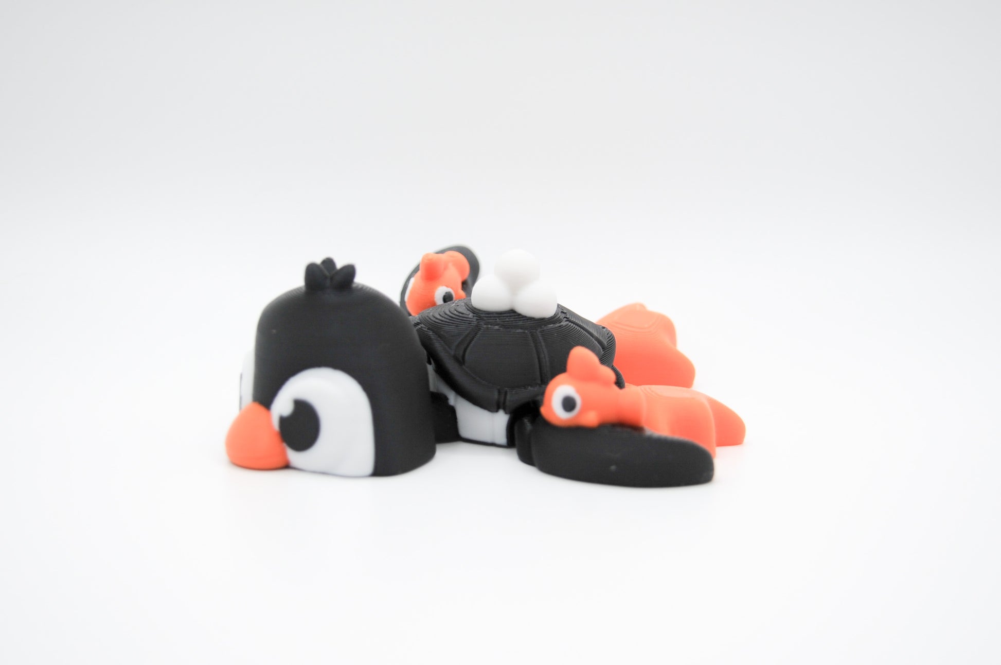 Penguin hybrid turtle 3D printed figure