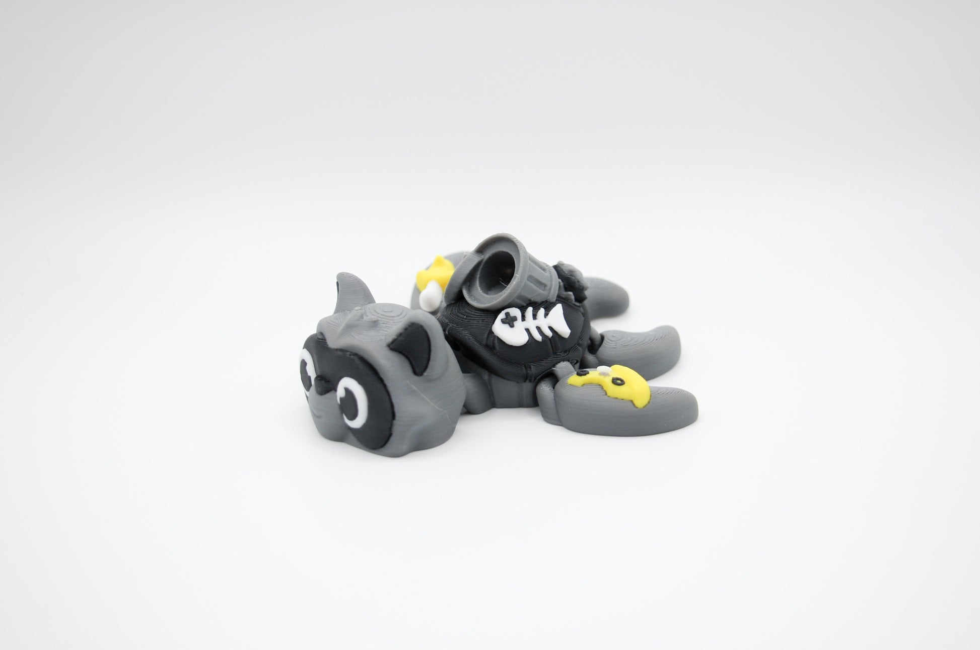 Raccoon hybrid turtle 3D printed figure