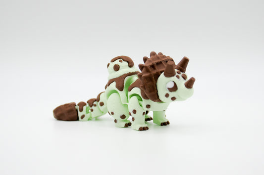Ice Cream Triceratops articulated 3D printed figure