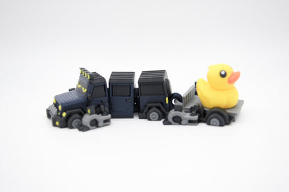 Blue Jeep Dragon articulated 3D printed figure
