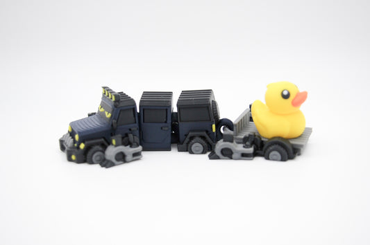 Blue Jeep Dragon articulated 3D printed figure