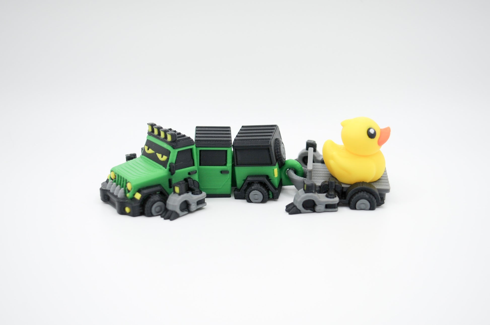 Green Jeep Dragon articulated 3D printed figure