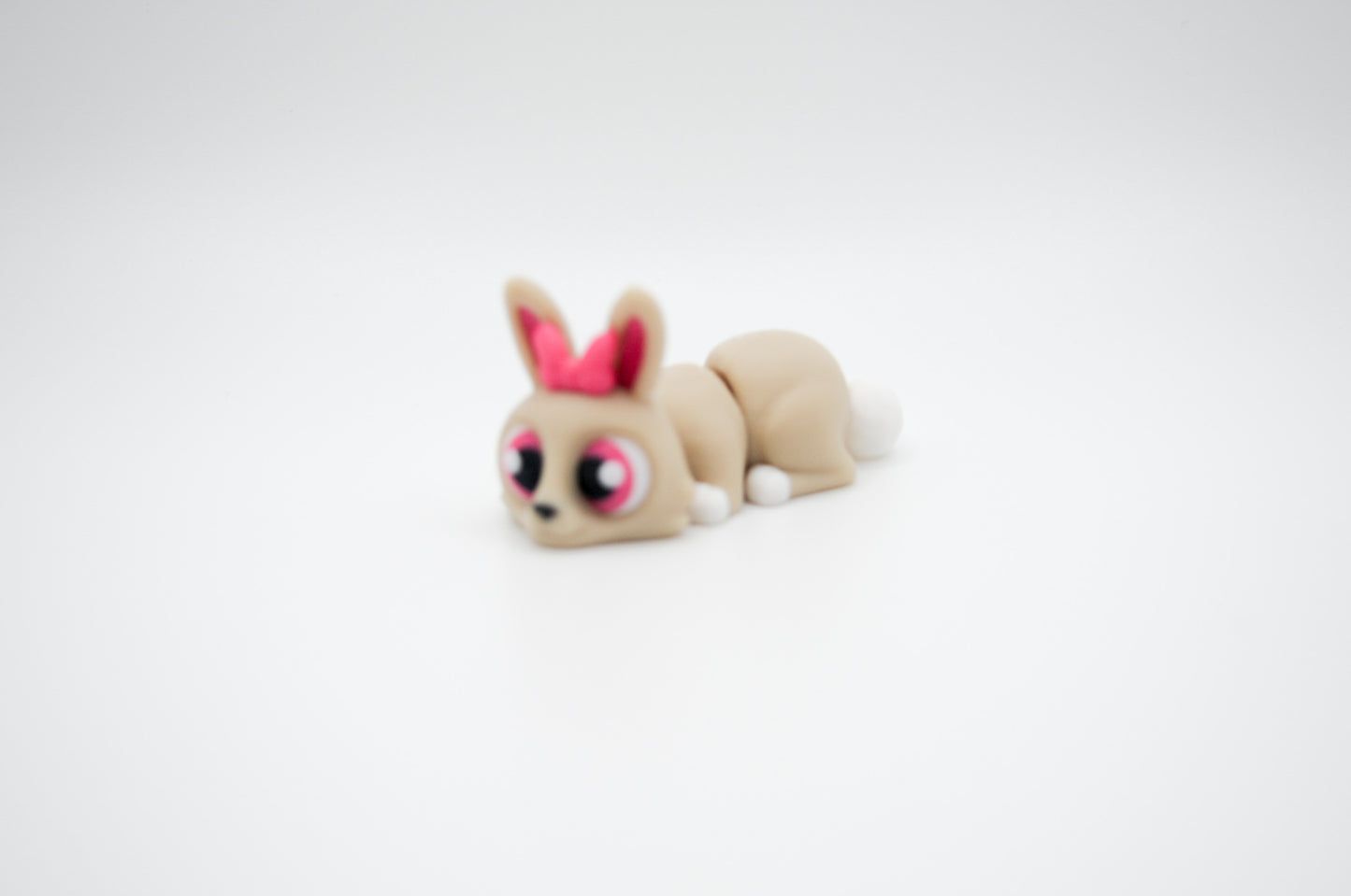 Mini bunny with bow 3D printed figure