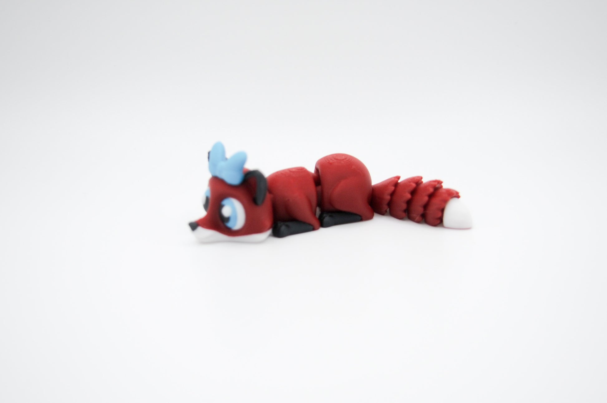 Mini fox red with bow 3D printed figure