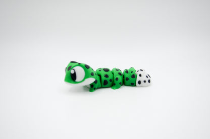 Mini gecko green 3D printed figure