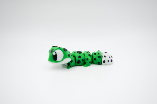 Mini gecko green 3D printed figure