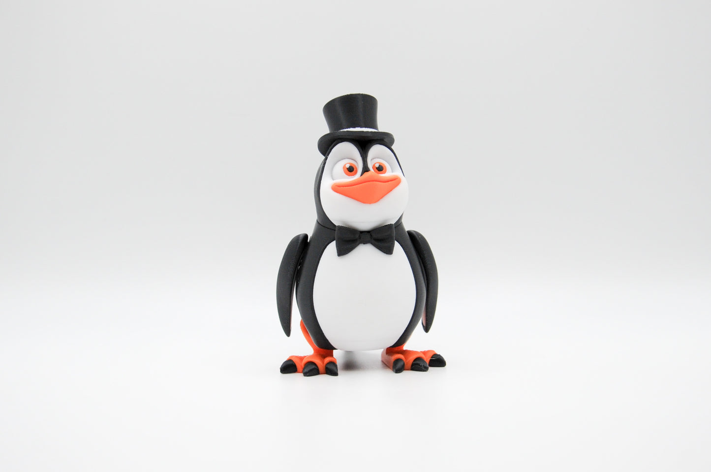 Penguin 3D printed figure with top hat