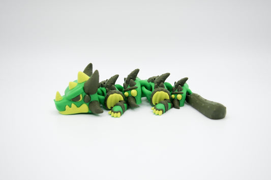 Pickle themed articulated dragon 3D printed figure