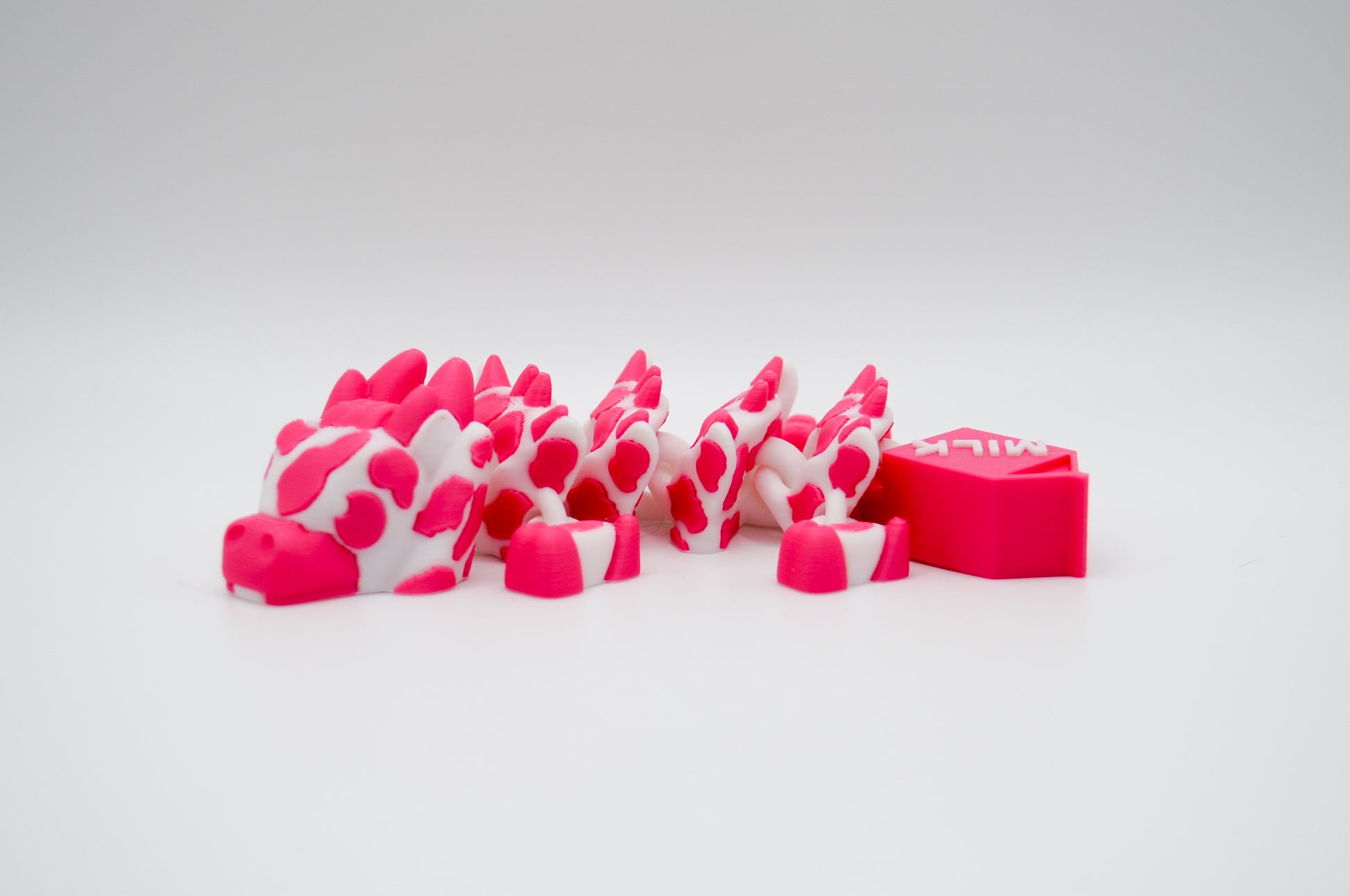 Pink Cow Dragon 3D printed figure