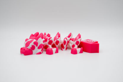 Pink Cow Dragon 3D printed figure