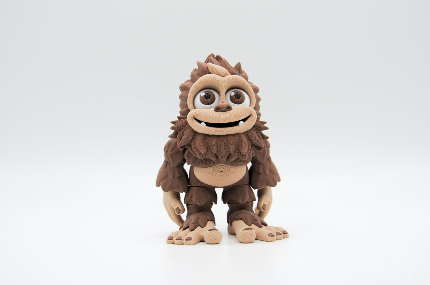 Sasquatch 3D printed figure angled view