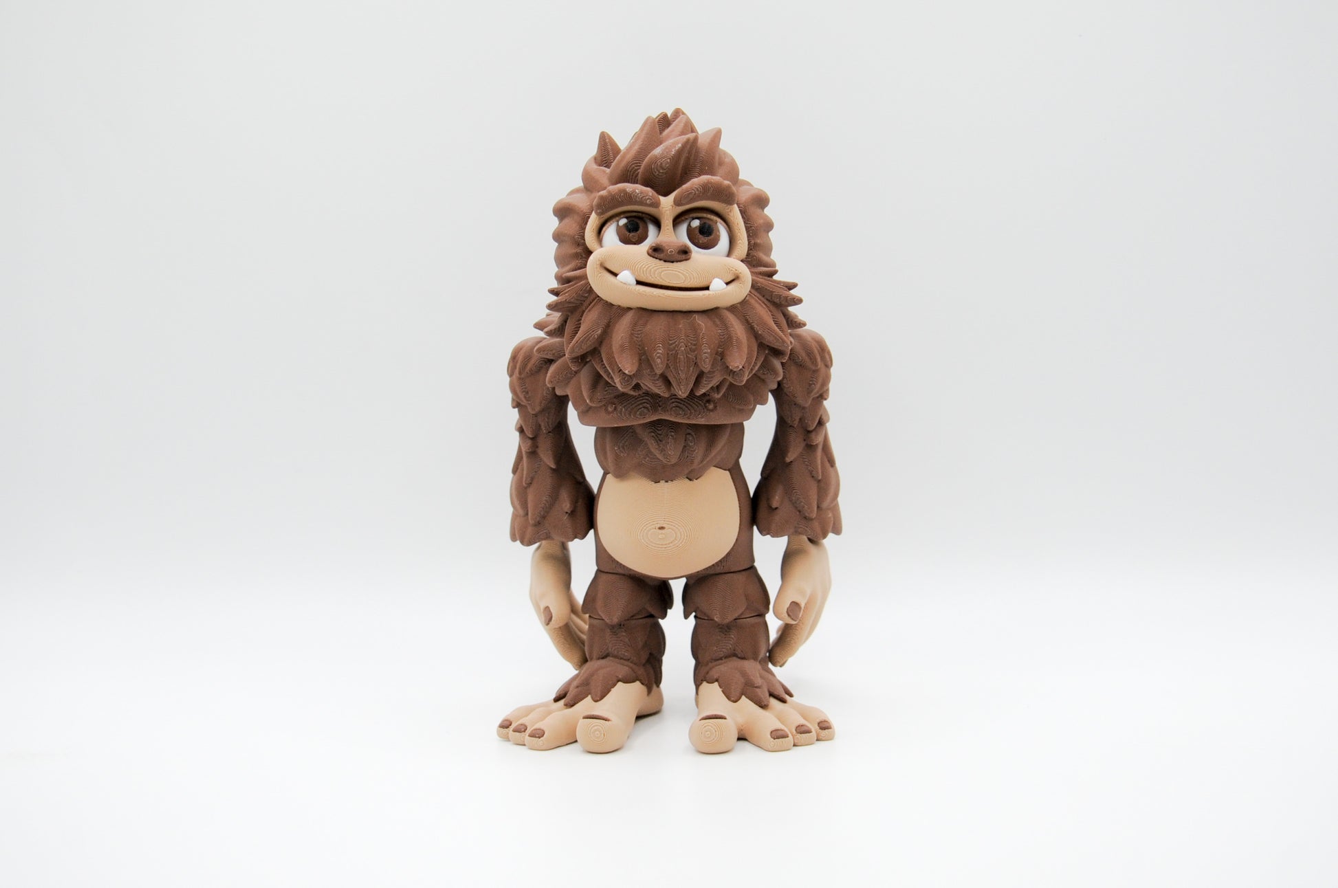 Sasquatch 3D printed figure front view