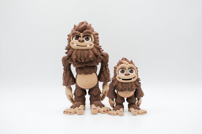 Sasquatch 3D printed figures size pair