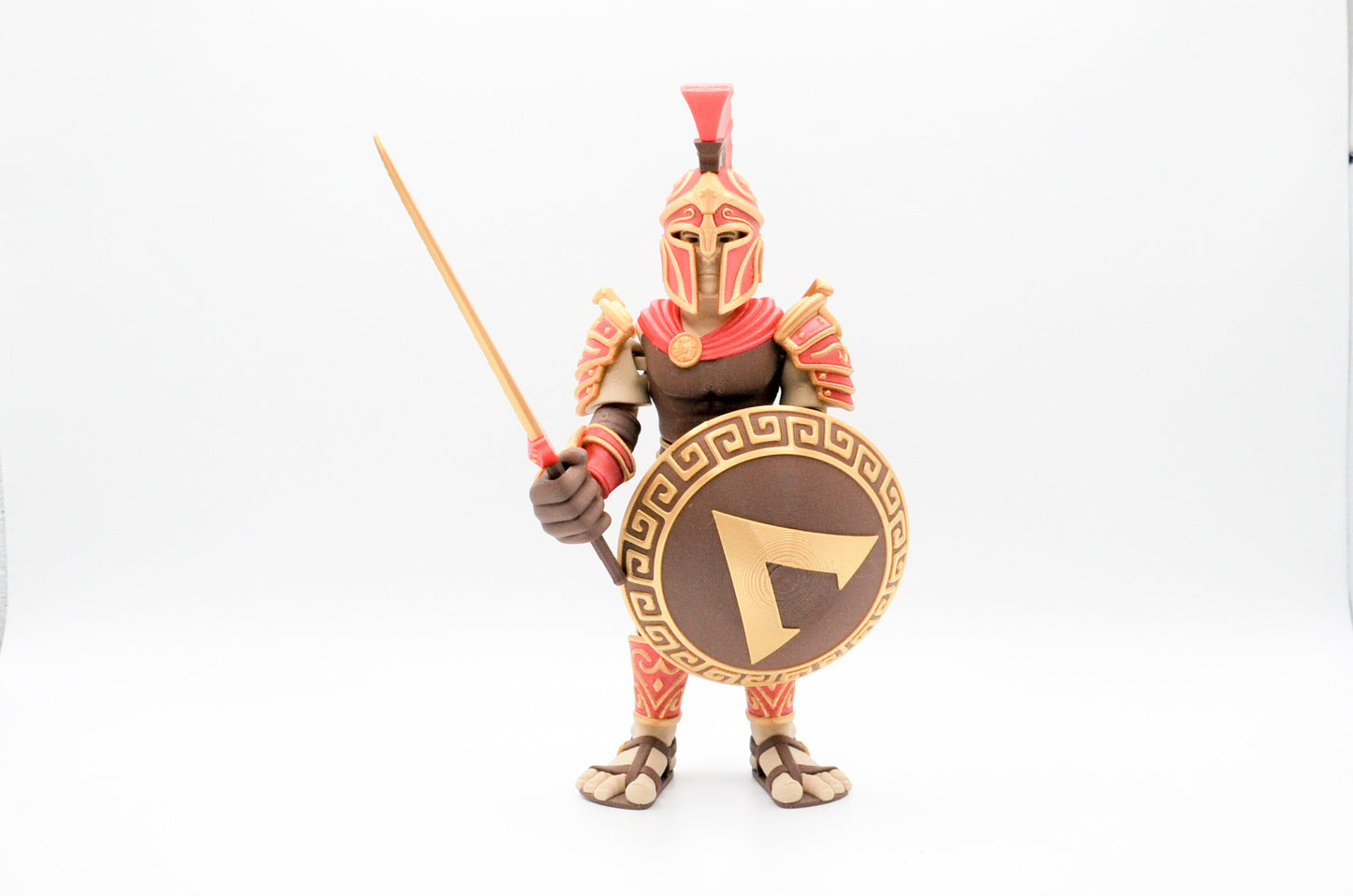 Spartan 3D printed figure angled view