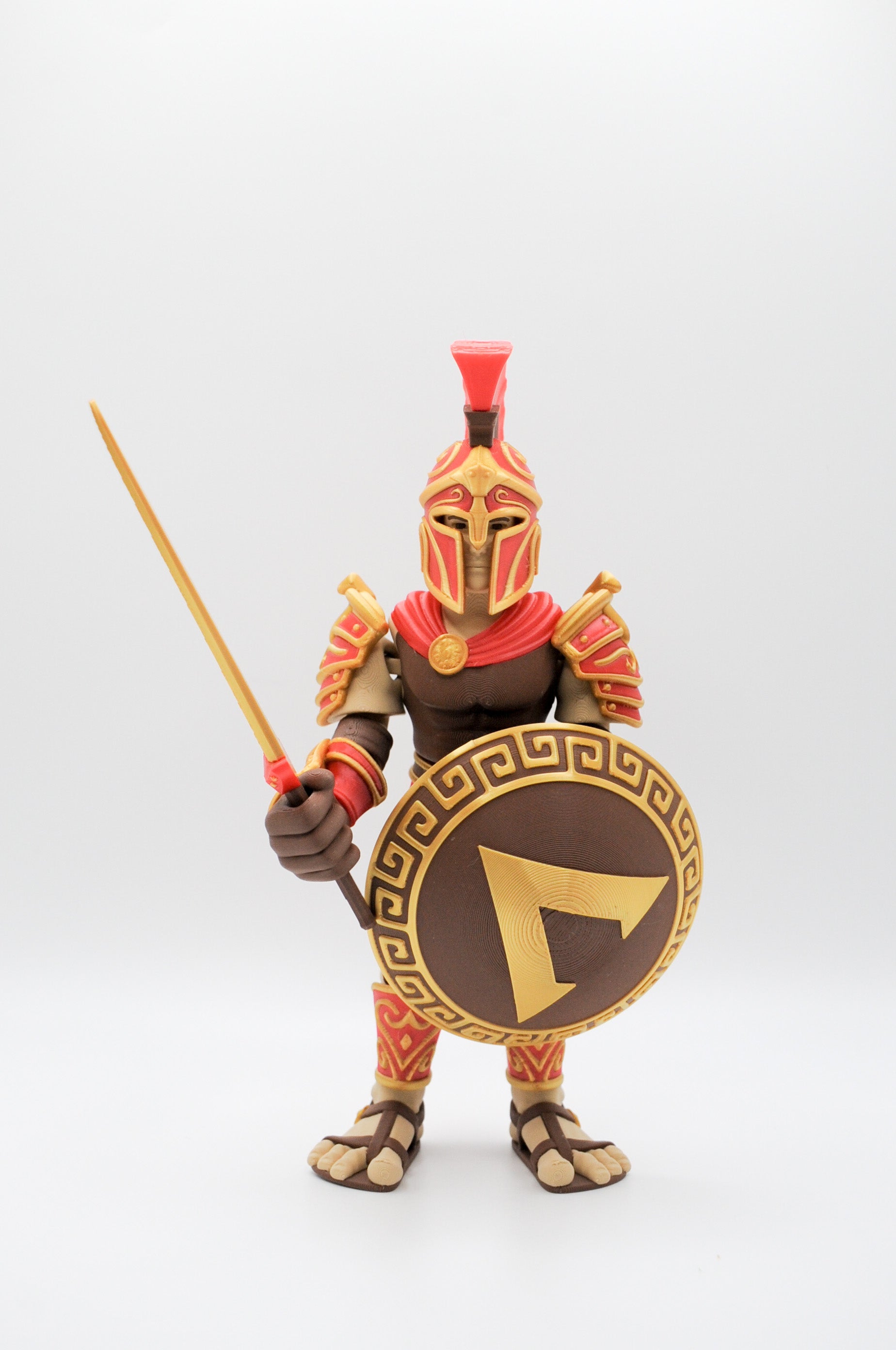 Spartan 3D printed figure front view