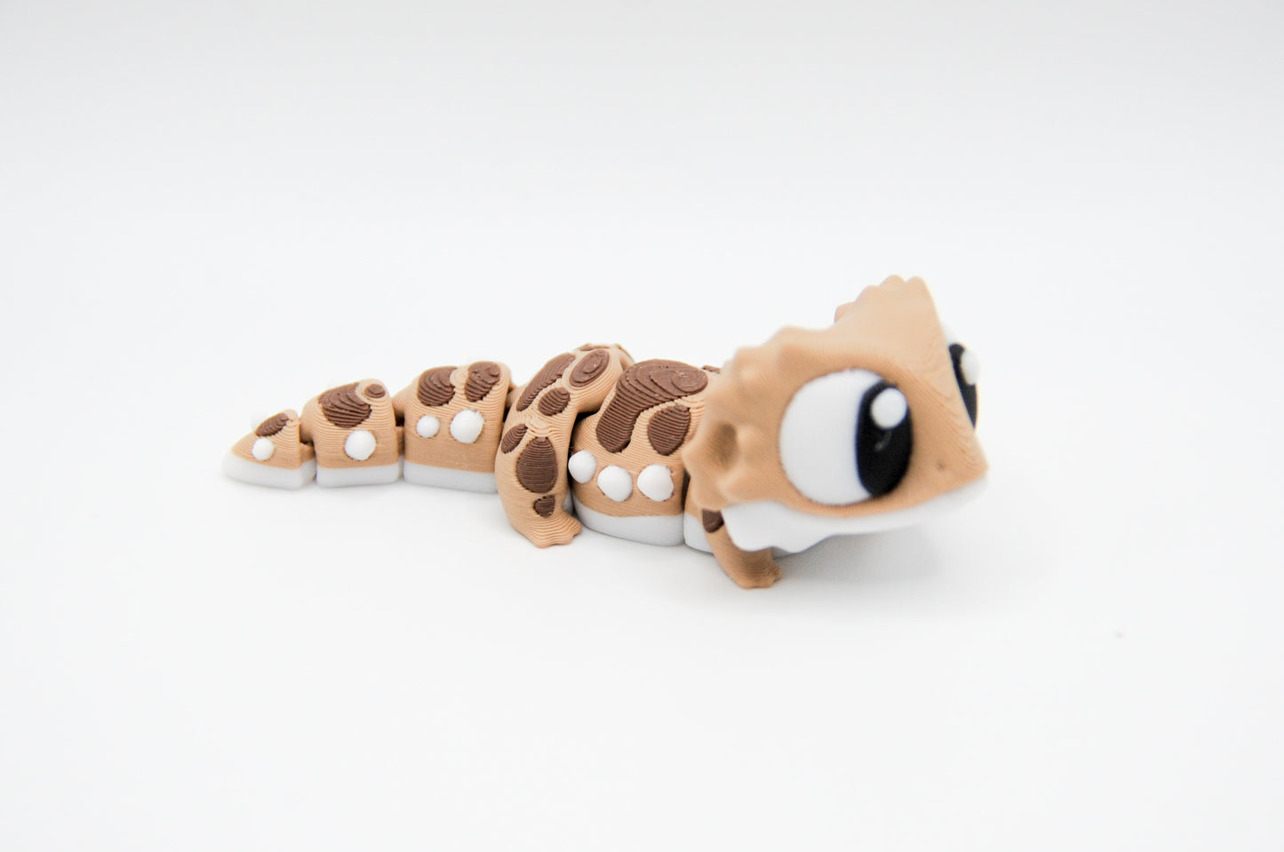 Spotted gecko articulated 3D printed figure