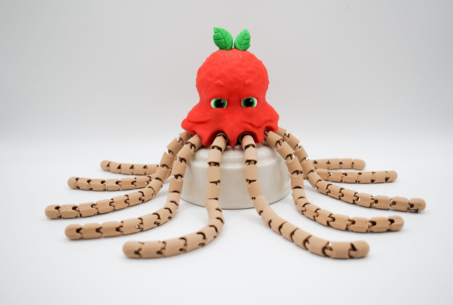 Strawberry octopus articulated 3D printed figure
