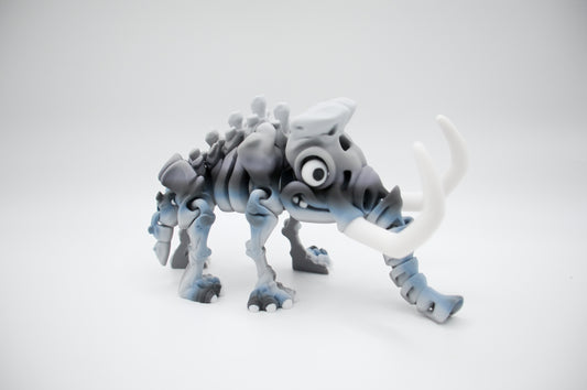 Woolly mammoth skeleton style 3D printed figure